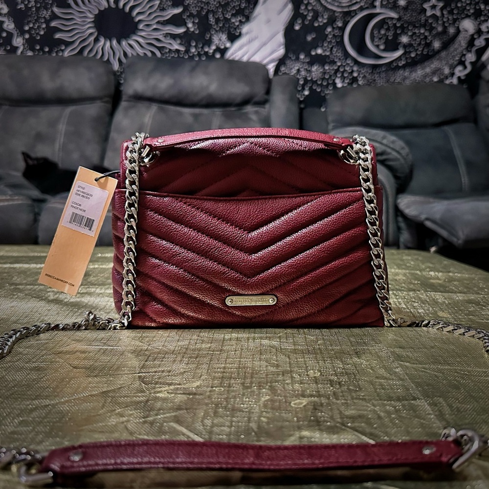 Rebecca Minkoff Bags dark red leather crossbody purse shoulder bag new with tags - Picture 11 of 16